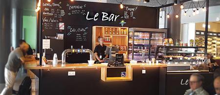 le Bar Horizon en salle d'embarquement B du Terminal 2 de l'aéoport de Nice